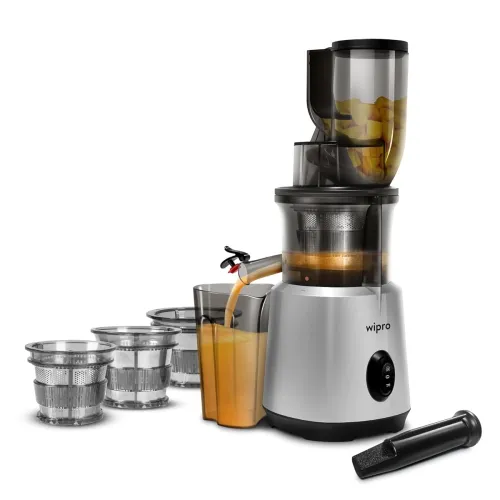 Image of Wipro Vesta FS101 Cold press slow juicer|240 Watts 100% Copper DC motor for efficient juicing|All in one fruit & vegetab