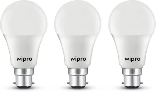 Image of WIPRO 10 W Basic Standard B22 LED Bulb (White, Pack of 3)