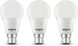 WIPRO 10 W Basic Standard B22 LED Bulb (White, Pack of 3)
