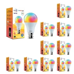 Wipro 14W B22 WiFi Smart LED Bulb Pack of 10
