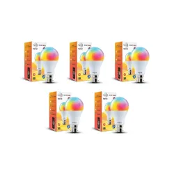 Wipro 9W B22D Wi-Fi Smart LED Bulb Pack of 5
