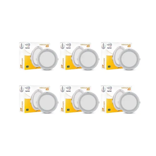 Image of Wipro Garnet 3W Round LED Wave Panel Light (Pack of 6)