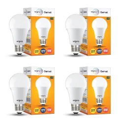 Wipro Garnet 9W Warm White LED Bulbs (PO4)