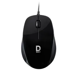 Wired Mouse DS112-Black with USB Type C Connector, 1200DPi, Lightweight