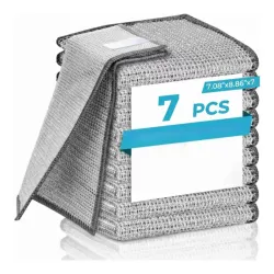 [ 7-pcs ] Wire Dishwashing Rags for Wet and Dry Non-Scratch Steel Wool Scrubber,Cleaning Pads