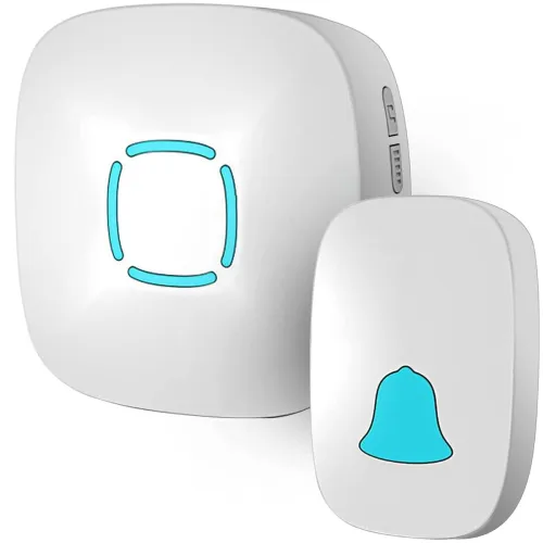 Image of Wireless Door Bell with LED Flash Range Up to 1000ft Operating