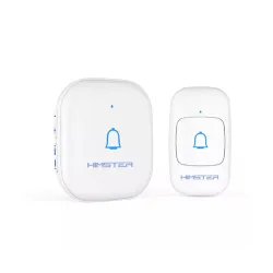 Wireless Doorbell, Waterproof Door Bell Chime Kit Alarm for Home at Over 1000 Feet Range Operating with 56 Melodies, LED Flash, 7 Levels Adjustable Volume (White 1 Transmitter & 1 Receiver)