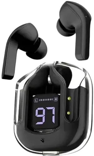Image of Wireless Earbuds with Charging Case, Black, True Wireless (Black.)