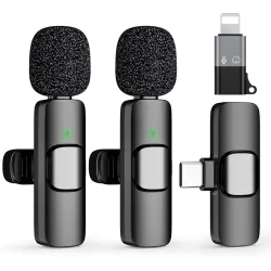 Wireless Mic with Noise Cancellation | Dual Channel Mic Wireless | Microphone for Video Recording, YouTube, Vlogging, Li