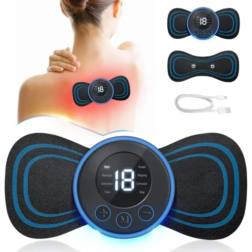 Image of Wireless Mini Massager Body Massager Machine for Pain Relief, Butterfly Massager for Body Pain Relief, Rechargeable Neck