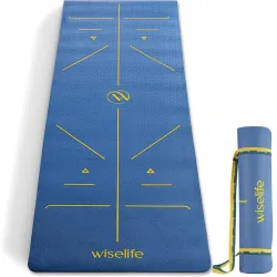 Wiselife Tru Alignment Navy Blue TPE 6 mm Yoga Mat