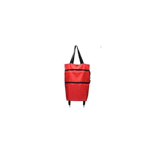 Image of Wishbone Foldable Shopping Trolley Bag with Wheels 