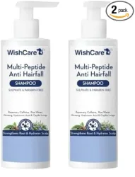 WishCare Multi Peptide Anti Hairfall Shampoo – Paraben & Sulphate Free Shampoo for Women & Men with Rice Water, Rosemary