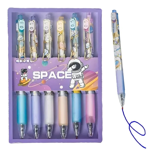 Image of WISHKEY Plastic Retractable Gel Pen Set For Boys & Girls, Smooth Pens for Writing Class Notes & Journal, School Statione