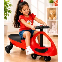 Wishmaster Premium Wiggle Car Ride On Toy for Kids, Magic Swing Car with Smooth Silent Wheels, Twist Steering Manual Ride On Car for Boys & Girls, Indoor Outdoor Play, Age 3-8 Years