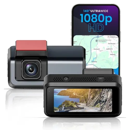 Image of Wizry 3 in 1 Car Dash Camera Dvr Acc from Super Capacitor | Wide Angle View | Emergency Recording | SD Card Upto 1TB Sup