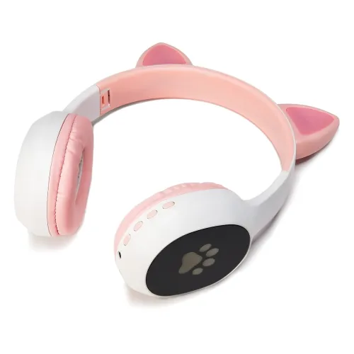 Image of WK LIFE BORN TO LIVE- K10 BIS Certified Wireless /Wired Kids Headphones with Mic for Girls /Boys Gifts Cat Ear Bluetooth
