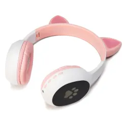 WK LIFE BORN TO LIVE- K10 BIS Certified Wireless /Wired Kids Headphones with Mic for Girls /Boys Gifts Cat Ear Bluetooth