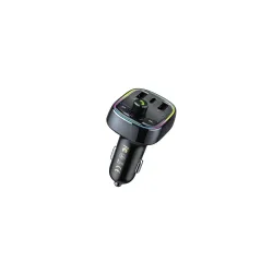 WK LIFE BORN TO LIVE- k-WP-C39 Car Bluetooth Device with Call Receiver, FM Transmitter for Music System & Dual USB + Type C Fast Charger, USB MP3 Audio Playback Voice Assistant