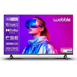 Wobble 108 cm (43 inches) K Series FHD Smart LED TV with Google TV 5.0 (Black) WB43FDAGU2841D25