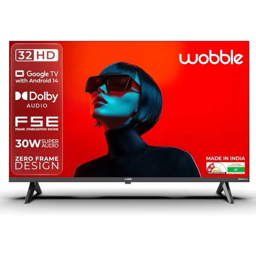 Image of Wobble (32 inches) K Series HD Smart LED TV with Google TV (Black)