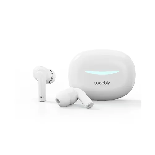 Image of Wobble Beans A77 TWS ANC in Ear Earbuds, 12mm Driver, Quad Mics, D.A.T chip, 360° Surround Sound