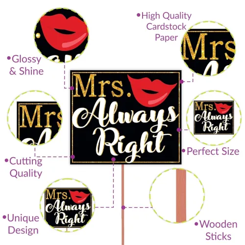 Image of Wobbox 20th Anniversary Photo Booth Props DIY Wobbox 20th Anniversary Photo Boothold Glitter & Black Decor