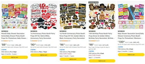 Image of WOBBOX Party Props Starting @ ₹88 