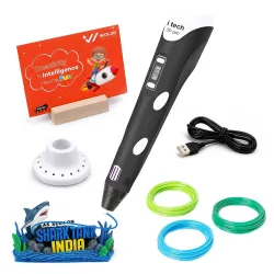 WOL3D iTech Magic 3D Pen with 12 in 1 PLA Filament Refills 5 Metre Each - OLED Display, Adjustable Speed & Temperature Control, USB Powered 3D Printing Pen for Kids, Adults, DIY Art & Crafts