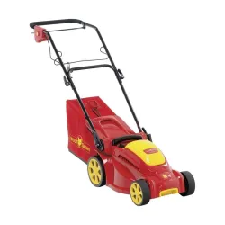 WOLF-Garten 18BKEJS2650 1400W 3500 RPM Electric 3-in-1 Push Lawn Mower,13\'(33cm) Winged Blade,Max. Mowing Area 250 Metre Square, 30L GrassCatcher Capacity, Soft Grip Handle,Cable Not Includ...