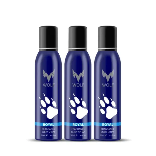 Image of Wolf Royal No Gas Perfumed Body Spray Pack of 3