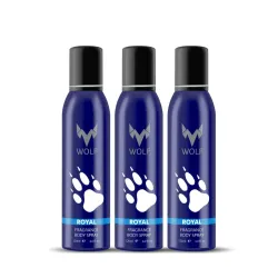 Wolf Royal No Gas Perfumed Body Spray Pack of 3