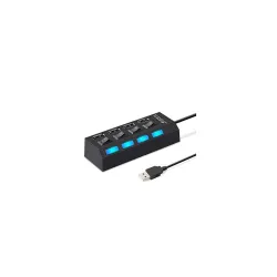 WOLFANO USB Hub 2.0 Type-A to 4-Port Black