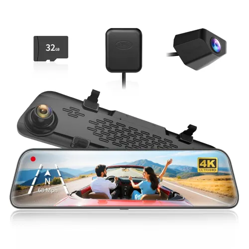 Image of WOLFBOX G840S 12inch 4K Mirror Dashcam