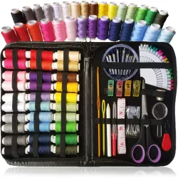 Wolpin 100 PCS Sewing Kit PU Bag