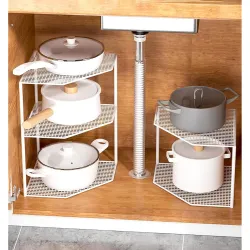 wolpin 1 Pc 3-tier Storage Shelf Kitchen Cabinet Stand Rack 