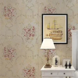 Wolpin DIY Floral Self-Adhesive Wallpaper Roll (Mustard Yellow)