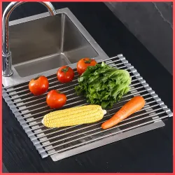 wolpin Large Roll-up Sink Dish Drying Rack