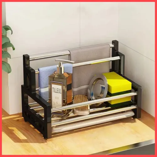 Image of Wolpin Sink Organizer Dish Drainer Rack