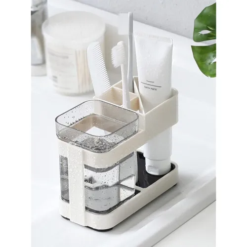 Image of Wolpin Toothbrush Holder Plastic Stand