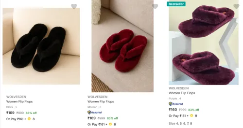 Image of Wolvesden Women's Slippers & Flip Flops upto 83% Discount