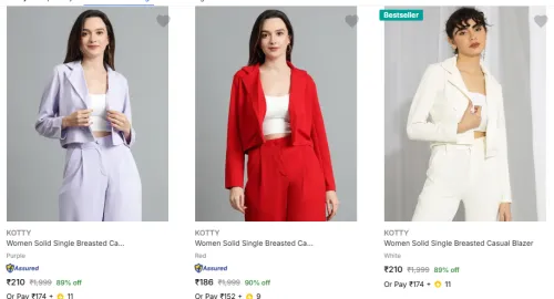 Image of Women Blazer Starting @ ₹186