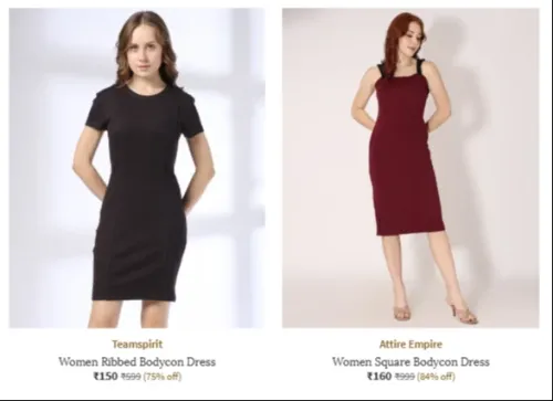 Image of Women bodycon dress starting at ₹150