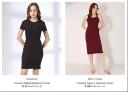 Women bodycon dress starting at ₹150