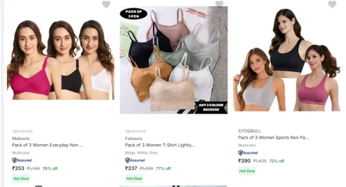 Image of Women Bra Minimum 70% Discount