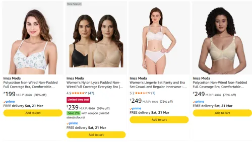 Image of Women Bra up to 81% Discount