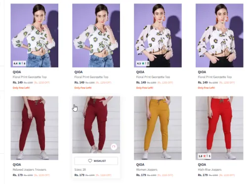 Image of Women Cargo & Top Starting @ ₹149