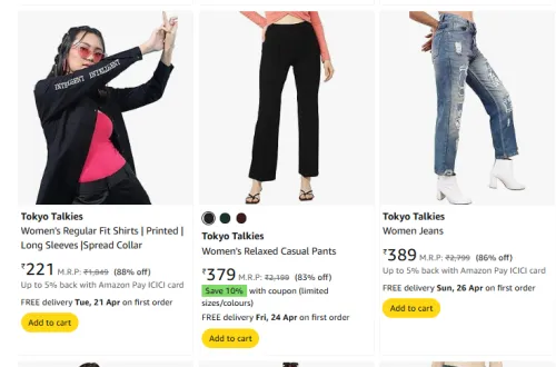 Image of Women Clothes Minimum 80% Discount
