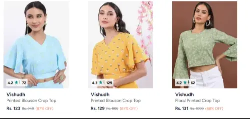 Image of Women Crop Top Starting ₹123
