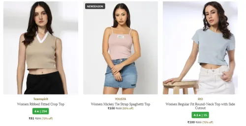 Image of Women crop top starting at ₹ 81